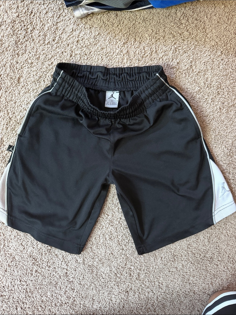 Jordan Black Athletic Shorts with White Side Panels